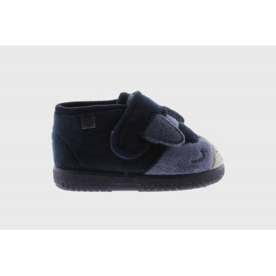 Zapatillas de casa animalitos botita velcro Victoria 5119 Burrito Marino