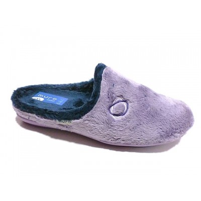 Zapatillas mujer para casa Muro Terciopelo Liso Lila Zapatillas mujer para casa Muro Terciopelo Liso Lila