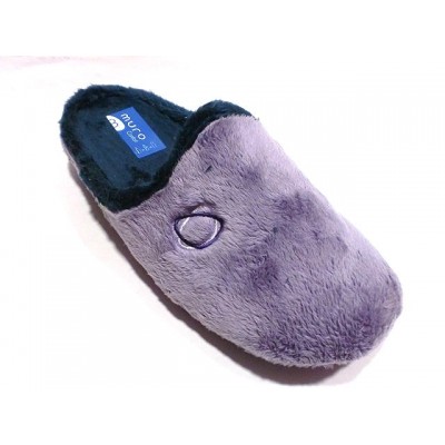 Zapatillas mujer para casa Muro Terciopelo Liso Lila Zapatillas mujer para casa Muro Terciopelo Liso Lila