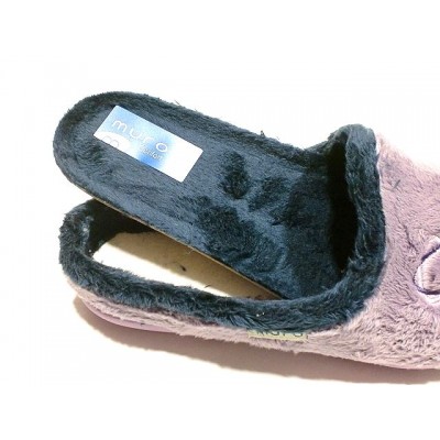 Zapatillas mujer para casa Muro Terciopelo Liso Lila Zapatillas mujer para casa Muro Terciopelo Liso Lila