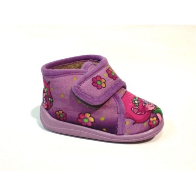 Zapatillas abotinadas de casa Trolls Poppy Lila