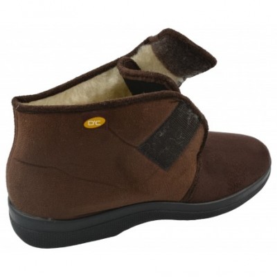 Zapatillas  de casa abotinada forro lana Doctor Cutillas Velcro Marron