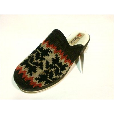 Zapatillas para casa con cuña descalza Wamba punto Forro Lana Marron Zapatillas para casa con cuña descalza Wamba punto Forro Lana Marron