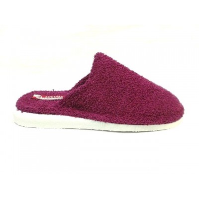 Zapatillas de casa toalla algodon Andinas Magenta