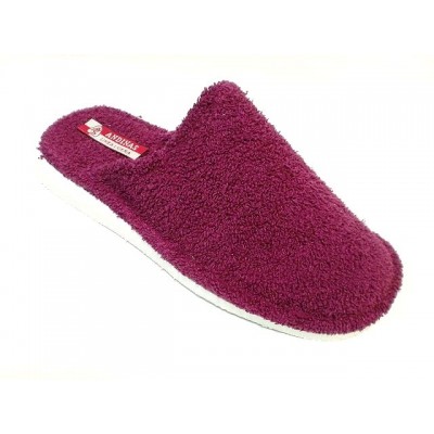 Zapatillas de casa toalla algodon Andinas Magenta