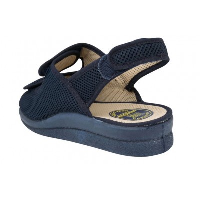 Sandalias Ancho Especial 3 Velcros La Cadena Marino