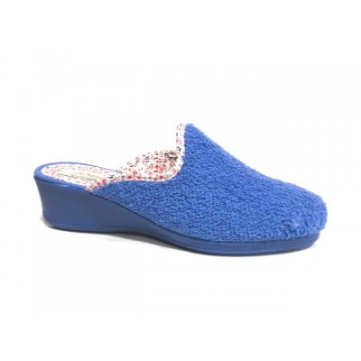 Zapatillas de casa con cuña para mujer J´Ortega Descalza Rizo Aguamar Zapatillas de casa con cuña para mujer J´Ortega Descalza Rizo Aguamar