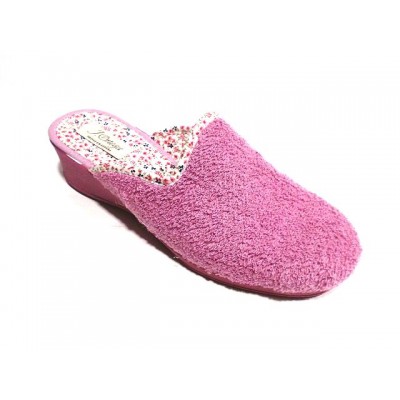 Zapatillas de casa con cuña para mujer J´Ortega Descalza Rizo Malva