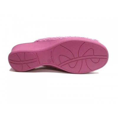 Zapatillas de casa con cuña para mujer J´Ortega Tiras Cruzadas Rizo Malva Zapatillas de casa con cuña para mujer J´Ortega Tiras Cruzadas Rizo Malva