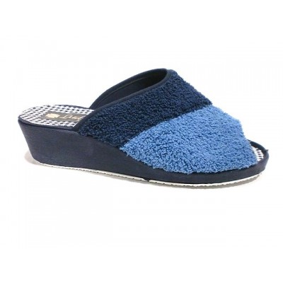 Zapatillas para casa con cuña Ludiher Toalla Algodon con puntera abierta Zapatillas para casa con cuña Ludiher Toalla Algodon con puntera abierta