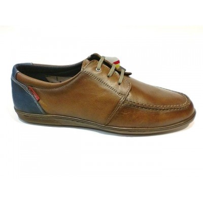 Zapato hombre piel Tolino Cordon Marron