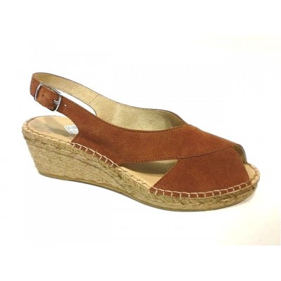 Sandalias descalzas cuña esparto piel Pasfor Cruzada Sandalias descalzas cuña esparto piel Pasfor Cruzada