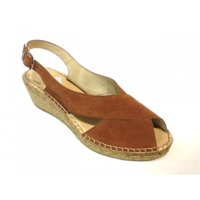 Sandalias descalzas cuña esparto piel Pasfor Cruzada Sandalias descalzas cuña esparto piel Pasfor Cruzada