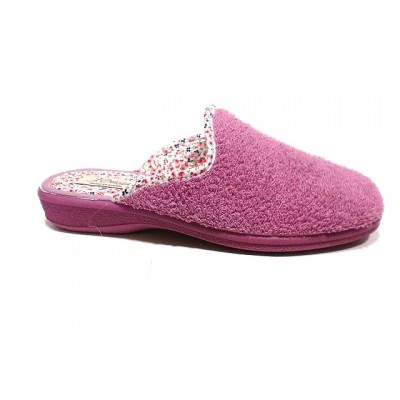 Zapatillas de casa con cuña baja para mujer J´Ortega Descalza Rizo Malva Zapatillas de casa con cuña baja para mujer J´Ortega Descalza Rizo Malva
