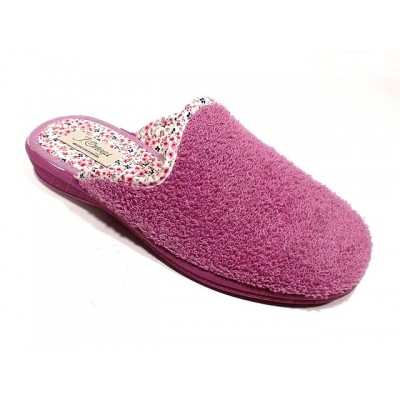 Zapatillas de casa con cuña baja para mujer J´Ortega Descalza Rizo Malva Zapatillas de casa con cuña baja para mujer J´Ortega Descalza Rizo Malva