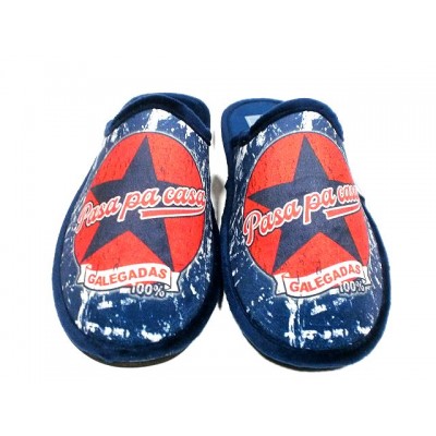 Zapatillas de casa divertidas para hombre Galegadas "Pasa pa Casa" Zapatillas de casa divertidas para hombre Galegadas "Pasa pa Casa"