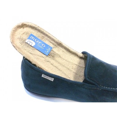 Zapatillas antelina tipo kiova plantilla extraible Muro Marino Zapatillas antelina tipo kiova plantilla extraible Muro Marino