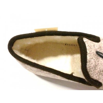 Zapatillas casa paño suave forro pura lana Subiran Señor Cafe Zapatillas casa paño suave forro pura lana Subiran Señor Cafe