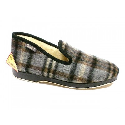 Zapatillas de estar por casa de cuadros WAMBA 2061 Paño Pirineo Pura Lana Gris Zapatillas de estar por casa de cuadros WAMBA 2061 Paño Pirineo Pura Lana Gris