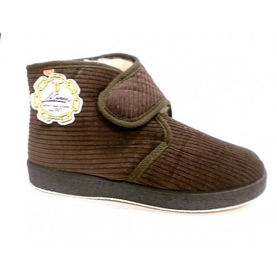 Zapatillas para casa abotinadas pana forro lana La Cadena 65703 Marron Zapatillas para casa abotinadas pana forro lana La Cadena 65703 Marron