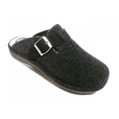 Zapatillas para casa comodas Salvi Zueco Hebilla Antracita Zapatillas para casa comodas Salvi Zueco Hebilla Antracita