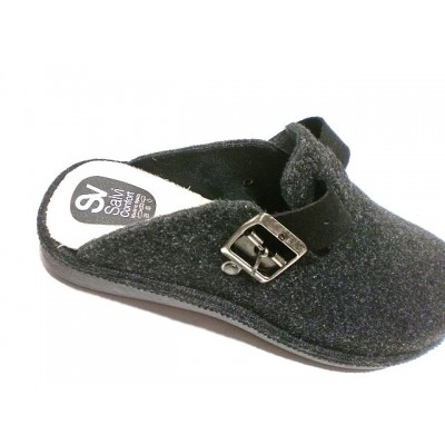 Zapatillas para casa comodas Salvi Zueco Hebilla Antracita Zapatillas para casa comodas Salvi Zueco Hebilla Antracita