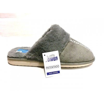 Zapatillas de casa Niágara Piso Gomus Antelina Gris Zapatillas de casa Niágara Piso Gomus Antelina Gris