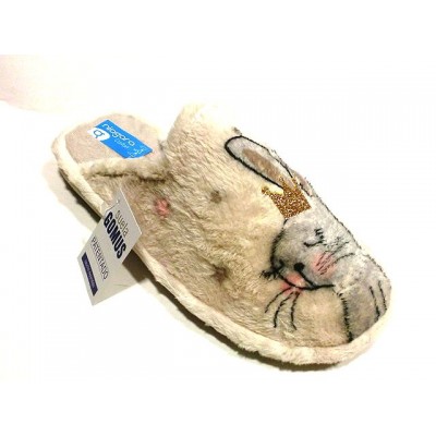 Zapatillas de casa Niágara Piso Gomus Conejito Beige