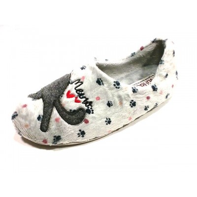 Zapatillas de casa mujer cerrada VulLadi Gatito Gris