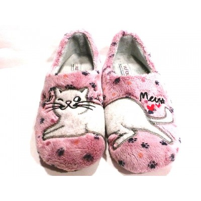 Zapatillas de casa mujer cerrada VulLadi Gatito Rosa Zapatillas de casa mujer cerrada VulLadi Gatito Rosa