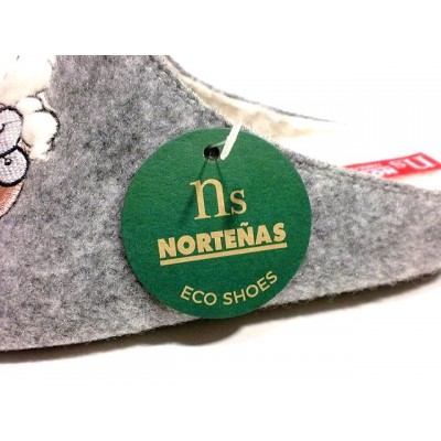 Zapatillas paño reciclado Norteñas Eco Shoes Gris Zapatillas paño reciclado Norteñas Eco Shoes Gris