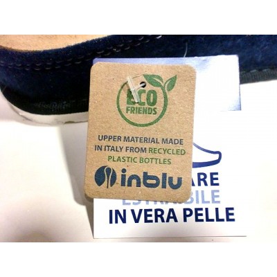 Zapatillas para casa paño reciclado Inblu Eco Friends Flor Azul