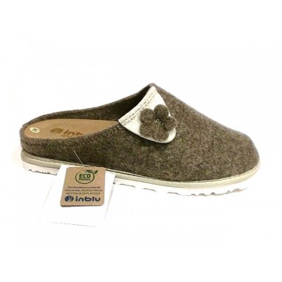 Zapatillas para casa paño reciclado Inblu Eco Friends Flor Marron Zapatillas para casa paño reciclado Inblu Eco Friends Flor Marron