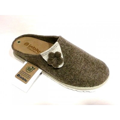 Zapatillas para casa paño reciclado Inblu Eco Friends Flor Marron Zapatillas para casa paño reciclado Inblu Eco Friends Flor Marron