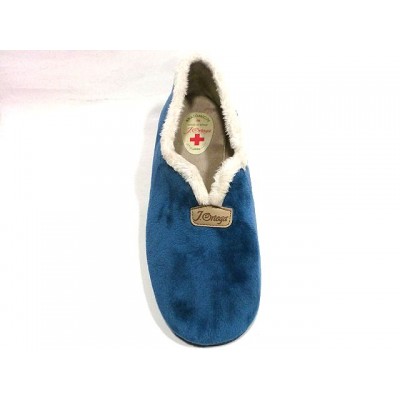 Zapatillas de casa con cuña para mujer J´Ortega Cerrada Paño terciopelo Jeans Zapatillas de casa con cuña para mujer J´Ortega Cerrada Paño terciopelo Jeans