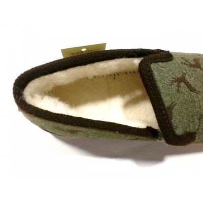 Zapatillas casa paño Subiran Renos Pura Lana Kaki Zapatillas casa paño Subiran Renos Pura Lana Kaki