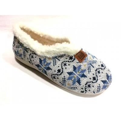 Zapatillas Norteñas 36-325 Pico punto forro lana Jeans