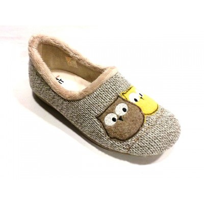 Zapatillas de mujer para casa CM Confort Buhos Beige Zapatillas de mujer para casa CM Confort Buhos Beige