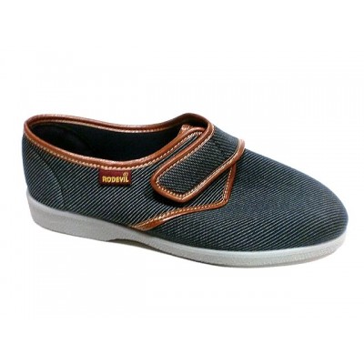 Zapatillas para casa/calle de licra con velcro Rodevil Denin