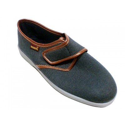 Zapatillas para casa/calle de licra con velcro Rodevil Denin Zapatillas para casa/calle de licra con velcro Rodevil Denin