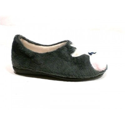 Zapatillas de casa mujer cerrada VulLadi Conejito Gris Zapatillas de casa mujer cerrada VulLadi Conejito Gris