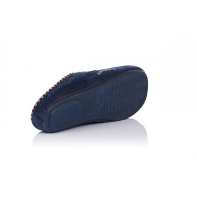 Zapatillas punto forro de lana Norteñas 66148 Marino piso goma flexible Zapatillas punto forro de lana Norteñas 66148 Marino piso goma flexible