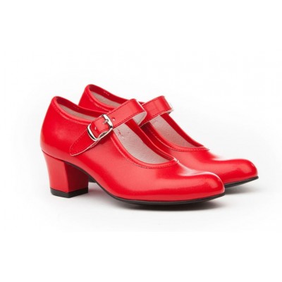 Zapatos de baile flamenco Angelitos Rojo
