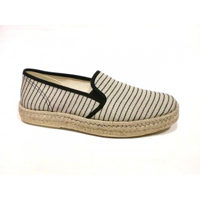 Alpargatas esparto Sual Slippers Rayas Beige