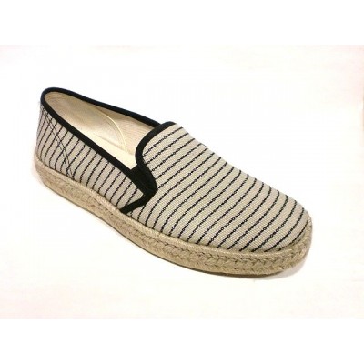Alpargatas esparto Sual Slippers Rayas Beige