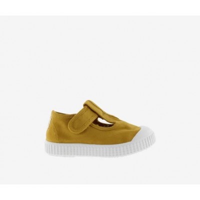 Sandalia lona puntera goma Victoria 36625 Camel