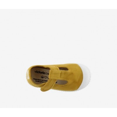 Sandalia lona puntera goma Victoria 36625 Camel