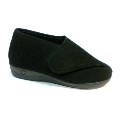 Zapatilla de casa ANCHO ESPECIAL paño con velcro Induscal
