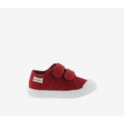 Basket Lona Velcro puntera goma Victoria 36606 Rojo/Carmin