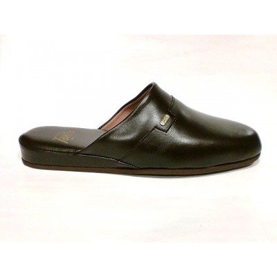 Zapatillas de casa para hombre piel Ponca Adorno Marron Zapatillas de casa para hombre piel Ponca Adorno Marron